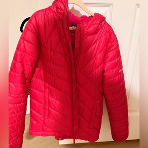 Girls light puffer jacket Columbia pink